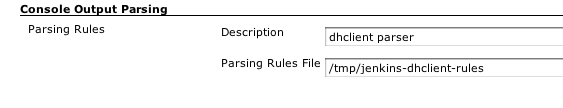 Configured Parsing Rules